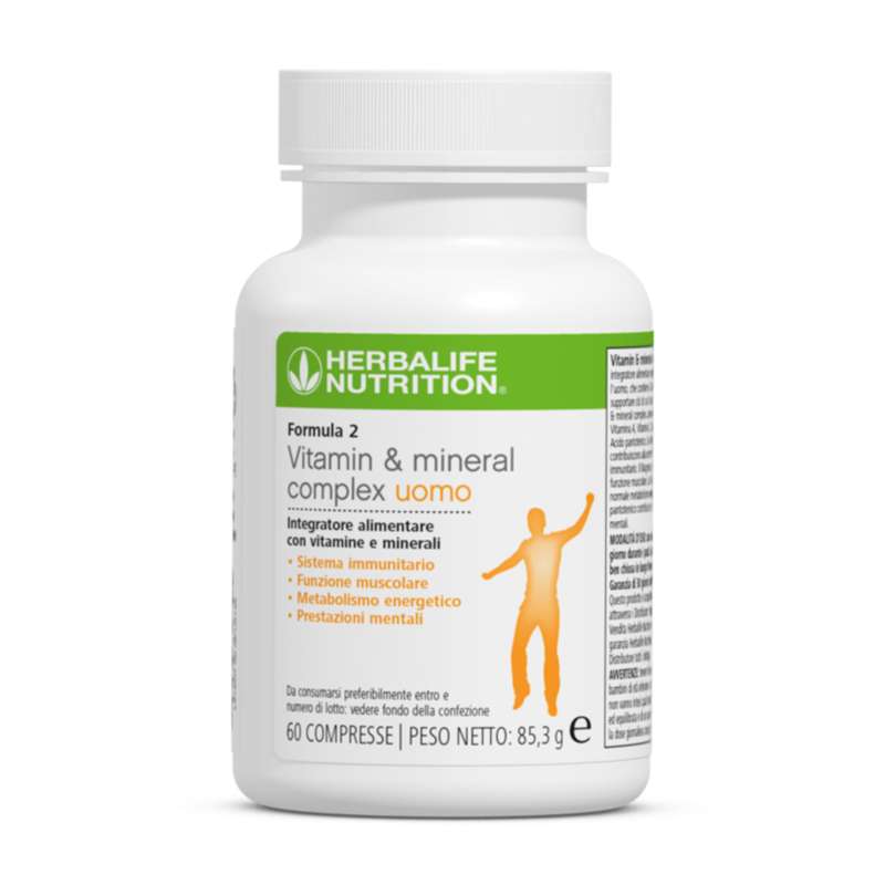 Formula 2 Herbalife Uomo integratore multivitaminico specifico per uomini