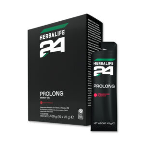 Herbalife24 Prolong Energy Gel gusto fragola, confezione da 10 bustine da 45 g